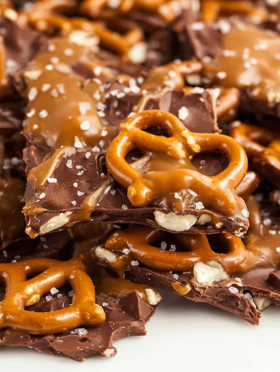 Irresistible Salted Caramel Pretzel Bark Recipe for Thanksgiving