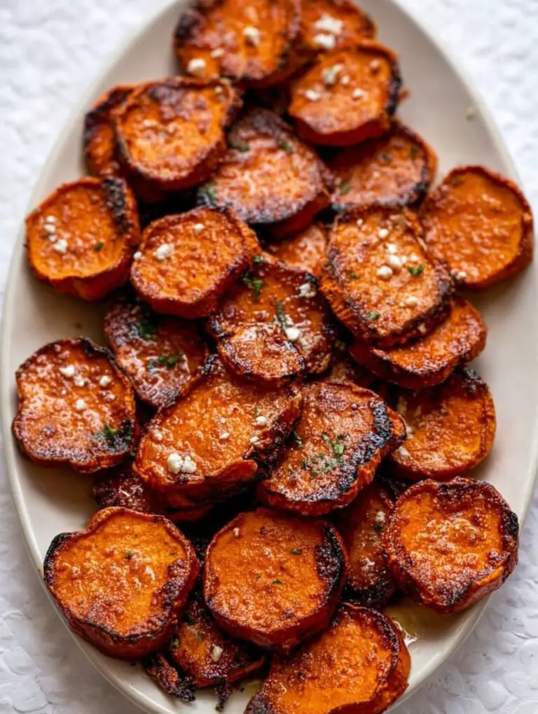 Healthy Thanksgiving Recipe: Roasted Sweet Potato Rounds With Feta