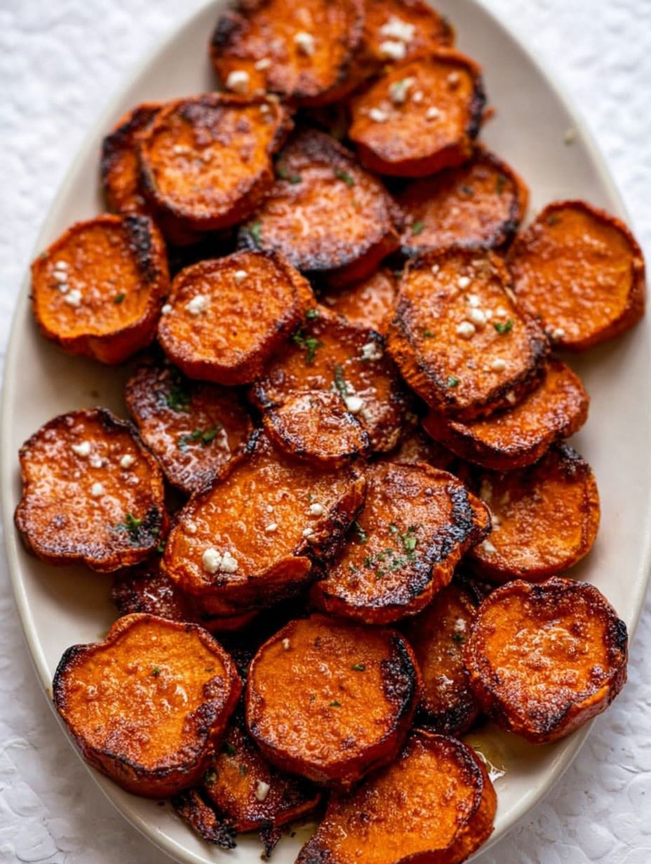 Healthy Thanksgiving Recipe: Roasted Sweet Potato Rounds With Feta