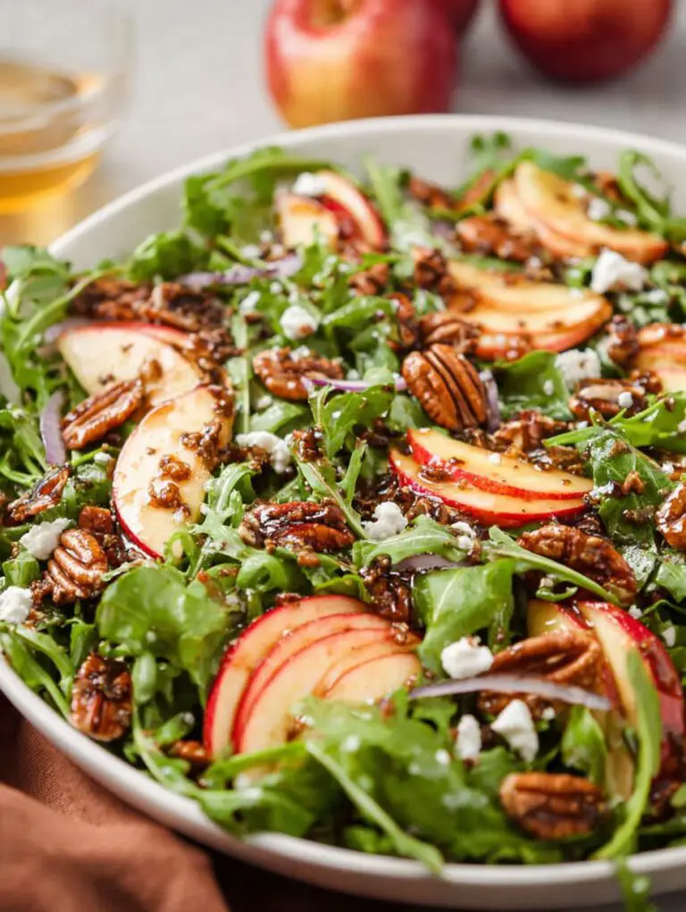 Healthy Thanksgiving Recipe: Apple Arugula Salad with Maple Pecans
